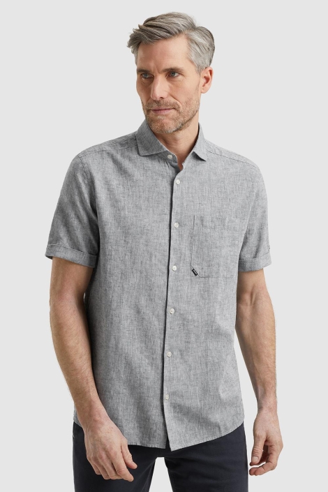 Vanguard short sleeve shirt linen cotton bl